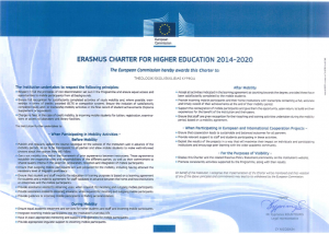 The Erasmus Charter of CCTS